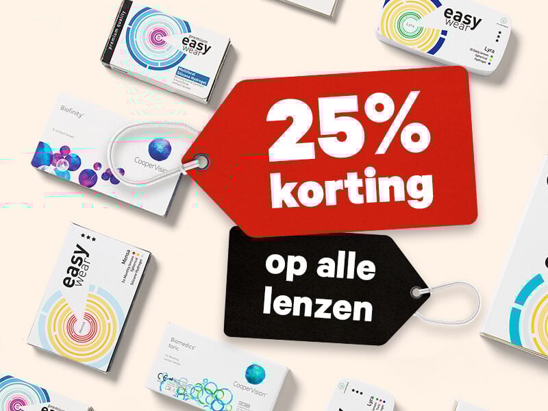 25% korting op alle lenzen